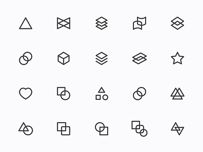 Myicons — Geometric, Abstract line icons abstract essential icons flat icons geometric icon collection icon design icon pack icons design icons pack icons set interface icons line icons myicons symbols ui ui design ui designer ui icons web design web designer