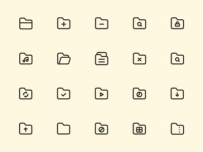 Myicons — Folders line icons essential icons flat icons icon collection icon design icon pack icons icons design icons pack icons set interface icons line icons myicons ui ui design ui designer ui icons ui kit ui web design web design web designer