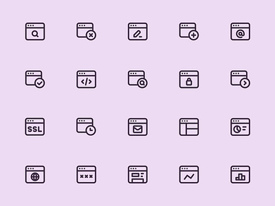 Myicons — Web, Browser line icons