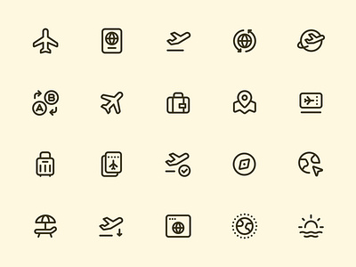 Myicons — Travel line icons flat icons icon design icons pack interface icons line icons myicons ui ui design ui designer ui icons web design web designer