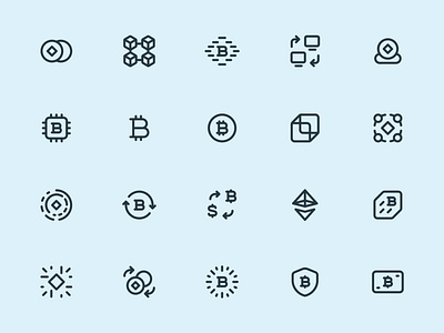 Myicons — Crypto, Currency line icons