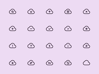 Myicons — Cloud vector line icons cloud icons essential icons flat icon flat icons hosting icons icon icon design icons icons pack iconset interface icons line icons myicons ui ui design ui designer ui icons web designer