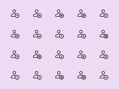 Myicons — Single User vector line icons