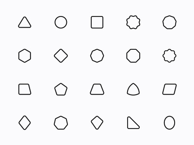 Myicons — Geometric, Shapes vector line icons essential icons flat icons icon design icon pack icons icons design icons pack interface icons line icons myicons ui ui design ui designer ui icons ui kit ui pack ui set web design web designer web ui