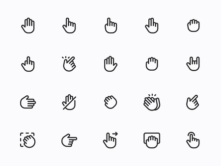 Myicons — Hand, Cursor vector line icons by Myicons on Dribbble