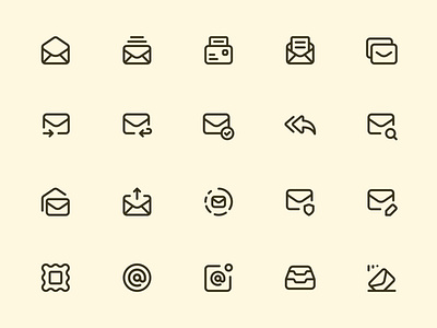 Myicons — Email, Mails line icons essential icons flat icons icon design icon pack icons icons design icons pack interface icons line icons myicons ui ui design ui designer ui icons ui kit ui pack ui set web design web designer web ui