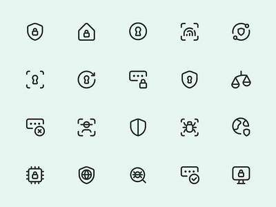 Myicons — Protection, Security line icons