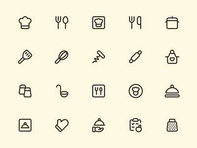 Myicons — Kitchen, Cooking vector line icons essential icons flat icons icon design icon pack icons icons design icons pack interface icons line icons myicons ui ui design ui designer ui icons ui kit ui pack ui set web design web designer web ui