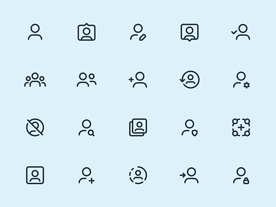 Myicons — Users, Single User line icons