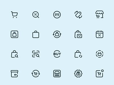 Myicons — Shopping, Ecommerce vector line icons