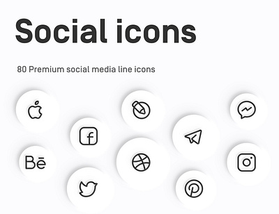 Myicons — Premium Social, Media vector line icons essential icons flat icons icon design icon pack icons icons design icons pack interface icons line icons myicons ui ui design ui designer ui icons ui kit ui pack ui set web design web designer web ui
