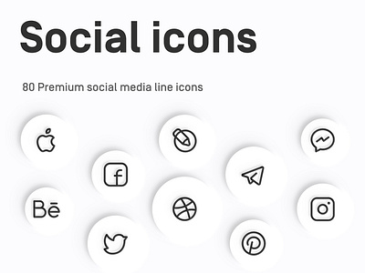 Myicons — Premium Social, Media vector line icons