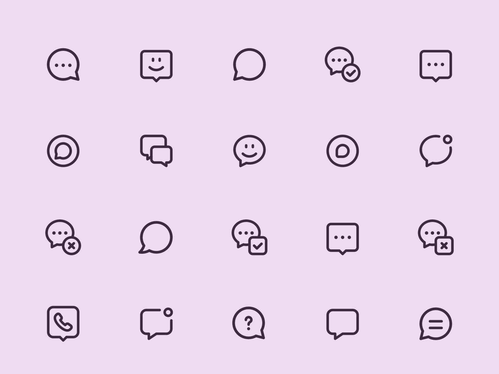 Myicons — Messages, Chat vector line icons by Myicons on Dribbble