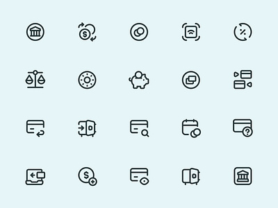 Myicons — Payments, Finance line icons