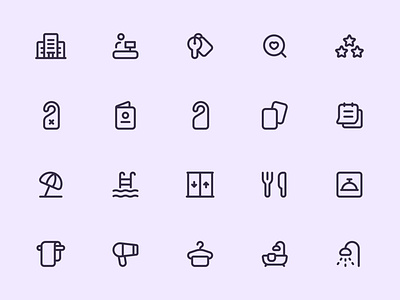 Myicons — Hotel vector line icons essential icons flat icons icon design icon pack icons icons design icons pack interface icons line icons myicons ui ui design ui designer ui icons ui kit ui pack ui set web design web designer web ui