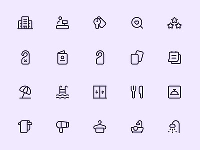 Myicons — Hotel vector line icons