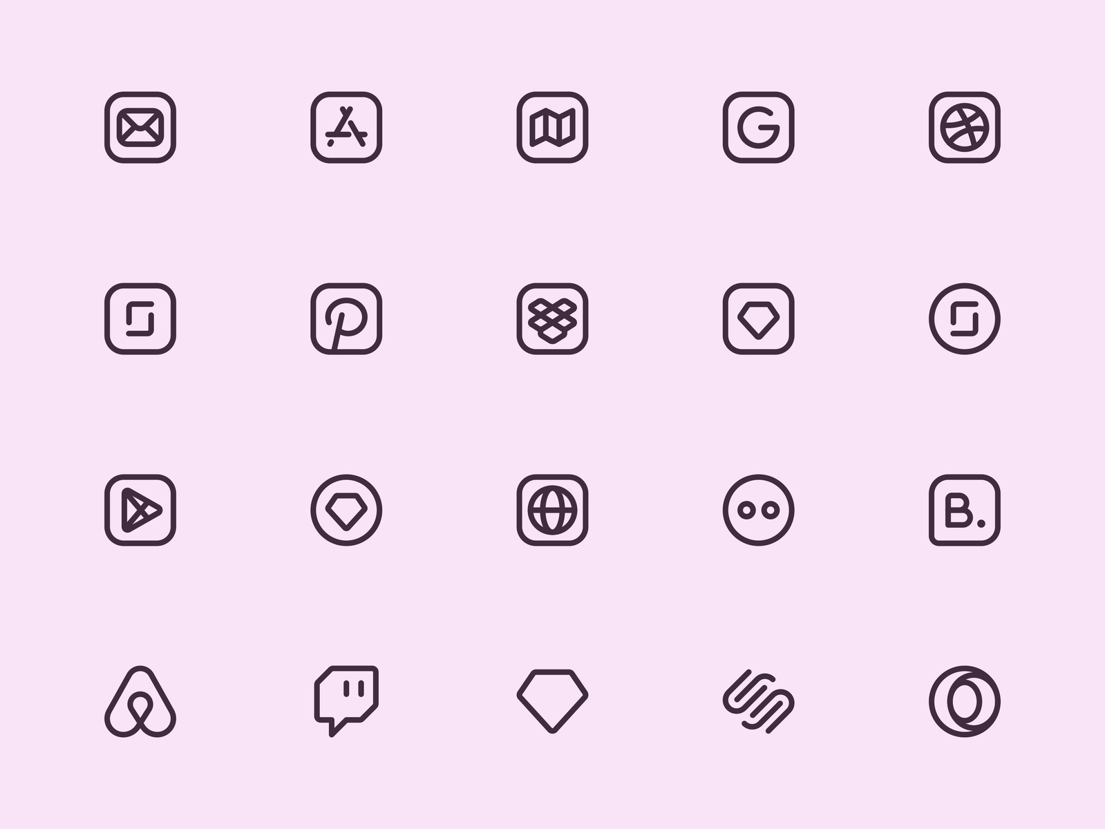 Myicons — Social, Media vector line icons by Myicons on Dribbble