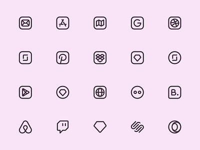 Myicons — Social, Media vector line icons essential icons flat icons icon design icon pack icons icons design icons pack interface icons line icons myicons ui ui design ui designer ui icons ui kit ui pack ui set web design web designer web ui