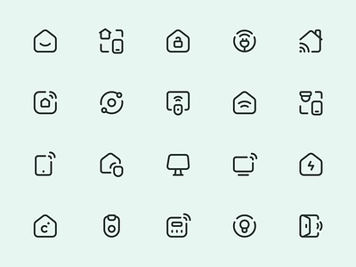 Myicons — Smart home vector line icons