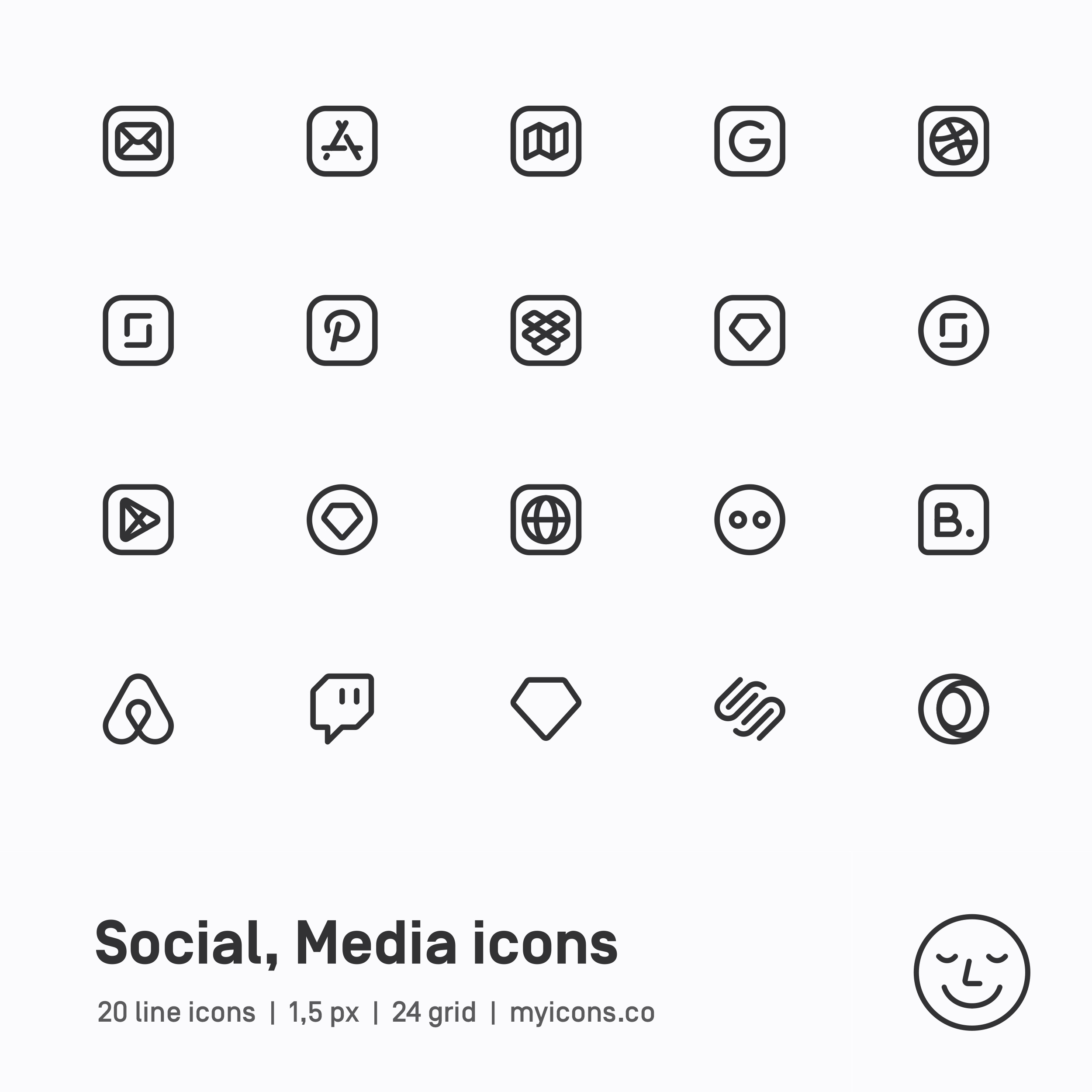 Dribbble - Social, Media icons5.jpg by Myicons