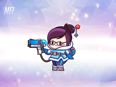 Mei character game illustration mei overwatch vector
