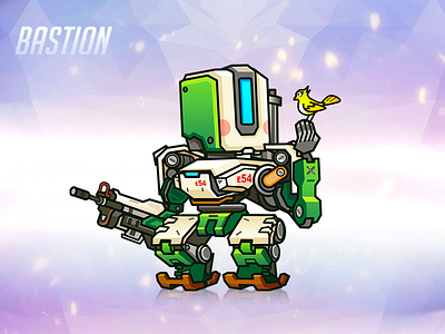 Bastion bastion character game illustration overwatch vector