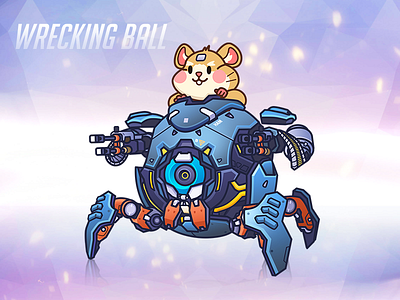 Wrecking Ball character game illustration overwatch vector wrecking ball