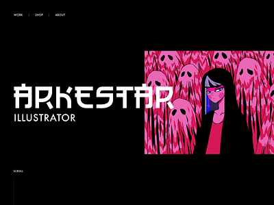 Arkestar Portfolio Home page illustrator portfolio
