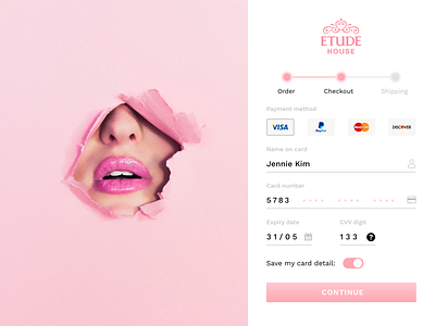 Etude House Card Credit Checkout