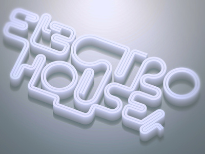 Electrohouse custom typography electro house lettering party retro text text effect typography vintage