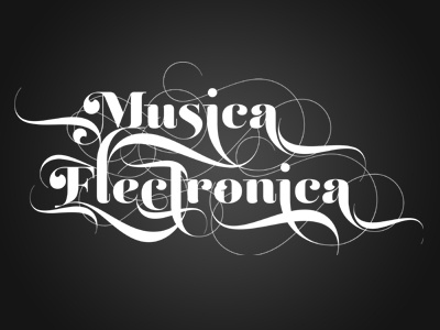 Musica Electronica custom typograpgy electronica flyer music musica party text effect typograpgy