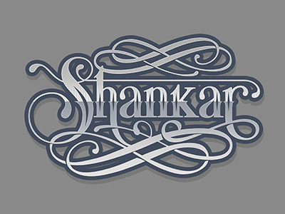 Shankar decorative floral lettering ornament retro shankar type typo typography vintage