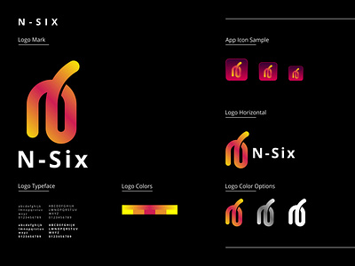 N-Six - Logo Design - Branding app branding clean design graphic design illustration logo logo design logo inspiration simple design ui ux vector