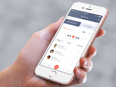 Experiment with UI app clean design flat icon interface ios iphone meeting ui ux