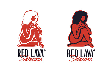 Red Lava Skincare logo branding design illustration illustrator logo logo design logodesign logotype typography vector