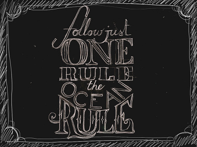 One rule fonts hand lettering sketch type