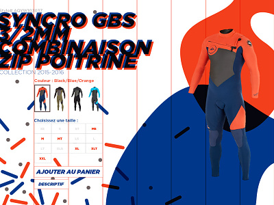 Quiksilver product page product quiksilver ui webdesign wetsuit