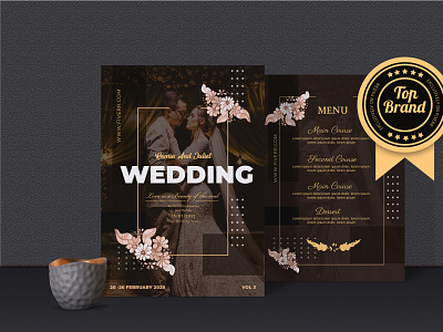 Premium Wedding Invitation card Flyers banner ad banner design branding cards design flyer design illustrator invitation minimal poster design vector wedding card wedding invite