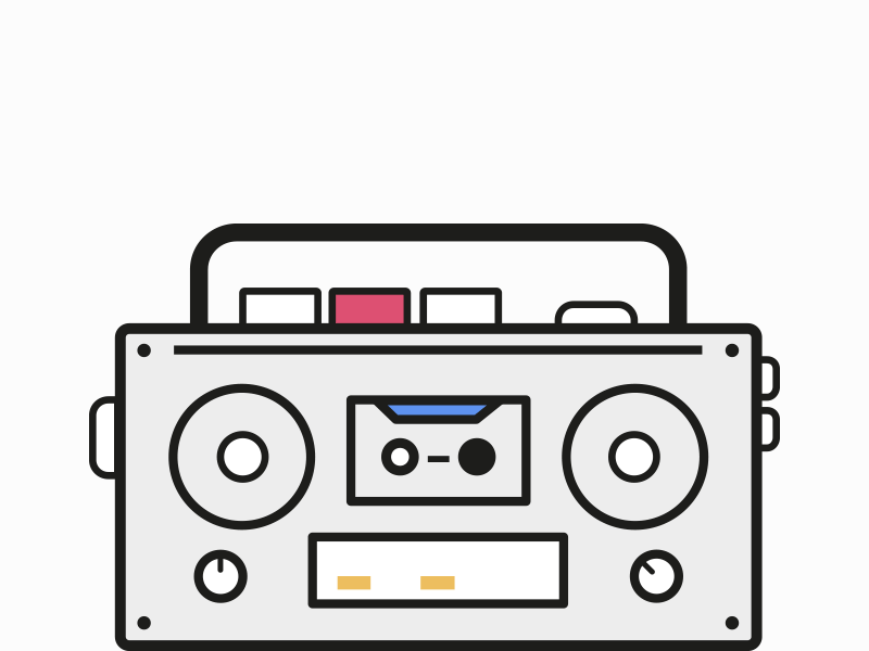 Ghetto Blaster blaster flat ghetto gif illustration music vector