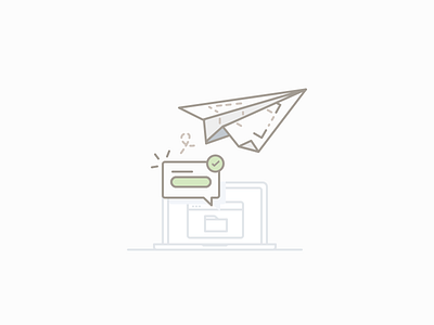 Sent Plan desktop folder icon illustration mail paper pc picto pictogram plane sent