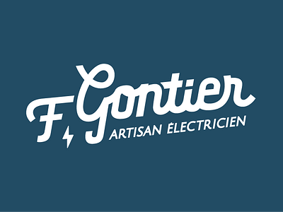Gontier — Logotype branding electricity handlettering lettering logo logotype type typography