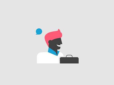 Find a job 💼 face illustration job office person