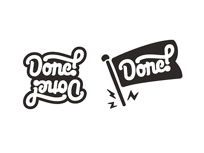 Done! handwriting letter lettering typography vector