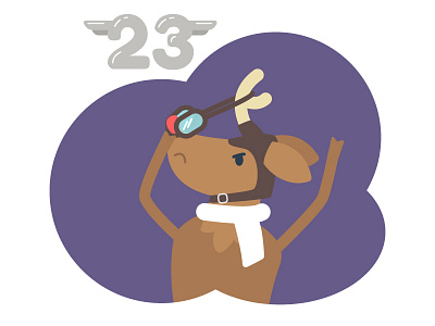 🎄Day 23 — Advent Calendar aviator deer glasses reindeer