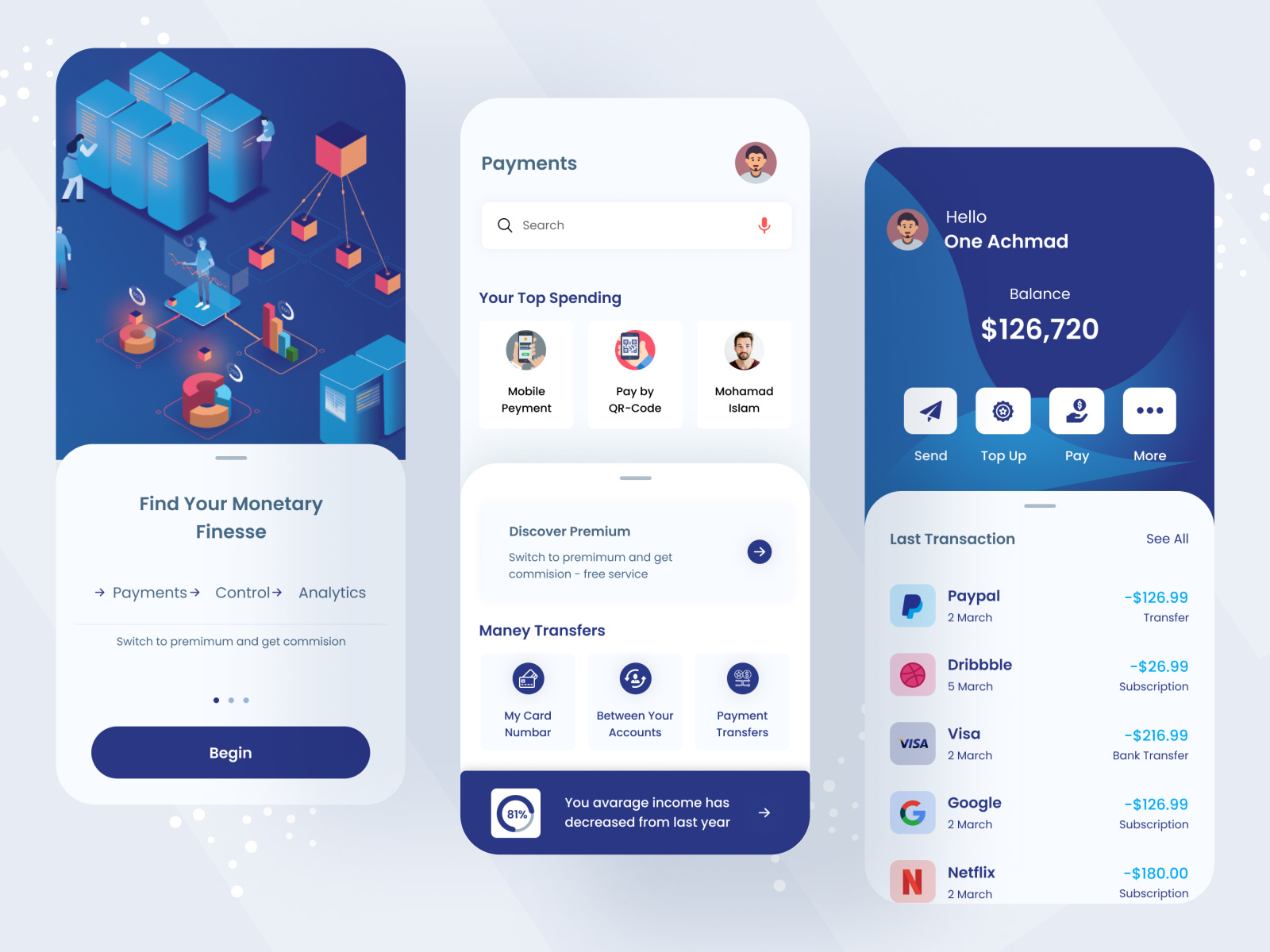 Money Transfer App by syful islam on Dribbble