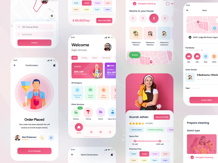 Home Cleaning Service Mobile App By Syful Islam For Sylgraph On Dribbble