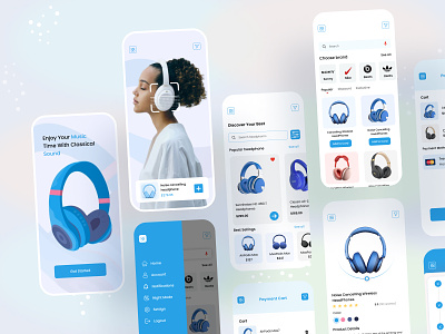 eCommerce Store App Design Headphone
