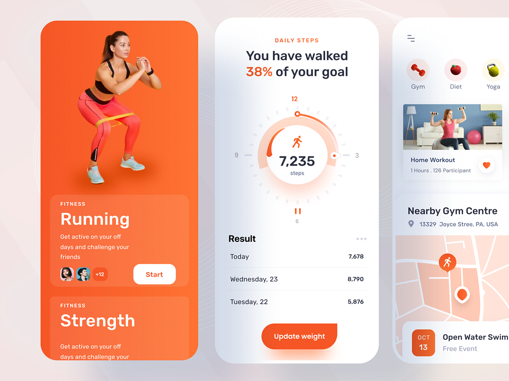 Fitness & Workout Mobile App by syful islam for SylGraph on Dribbble