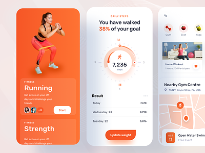 Fitness & Workout Mobile App all android app app design apps exercise fitness fitness workout fitness app fitness app design gym gym app gym app design ios app mobile mobile app mobile app design mobile design trending app uiux workout