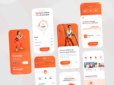 Fitness & Workout Mobile App all android app app ui app ui design exercise fitness fitness app fitness mobile app gym gym app ios app ios app ui mobile mobile app mobile app design mobile app ui mobile design ui ux workout